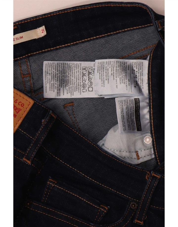 Damskie jeansy Levi's 712 Slim W29 L26 Granatowa bawełna