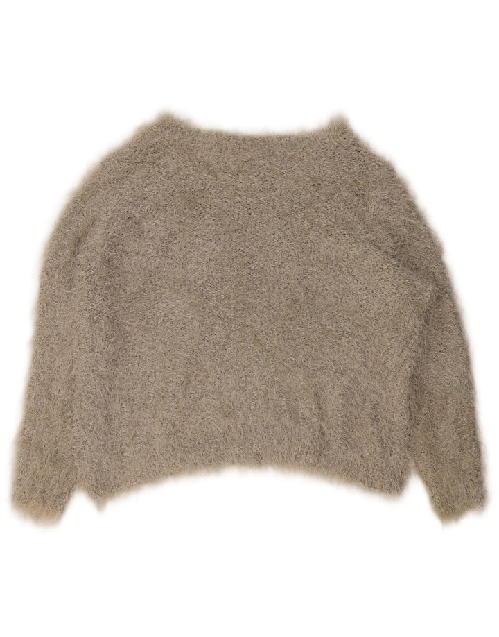 Marks & Spencer Damski sweter z dekoltem w łódkę, UK 16, duży, szary poliester