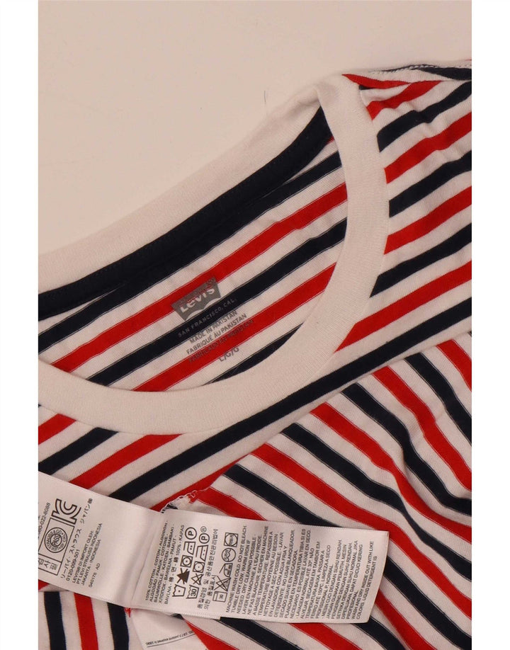 Męski T-shirt Levi's Top, duży, wielobarwny, bawełniany w paski
