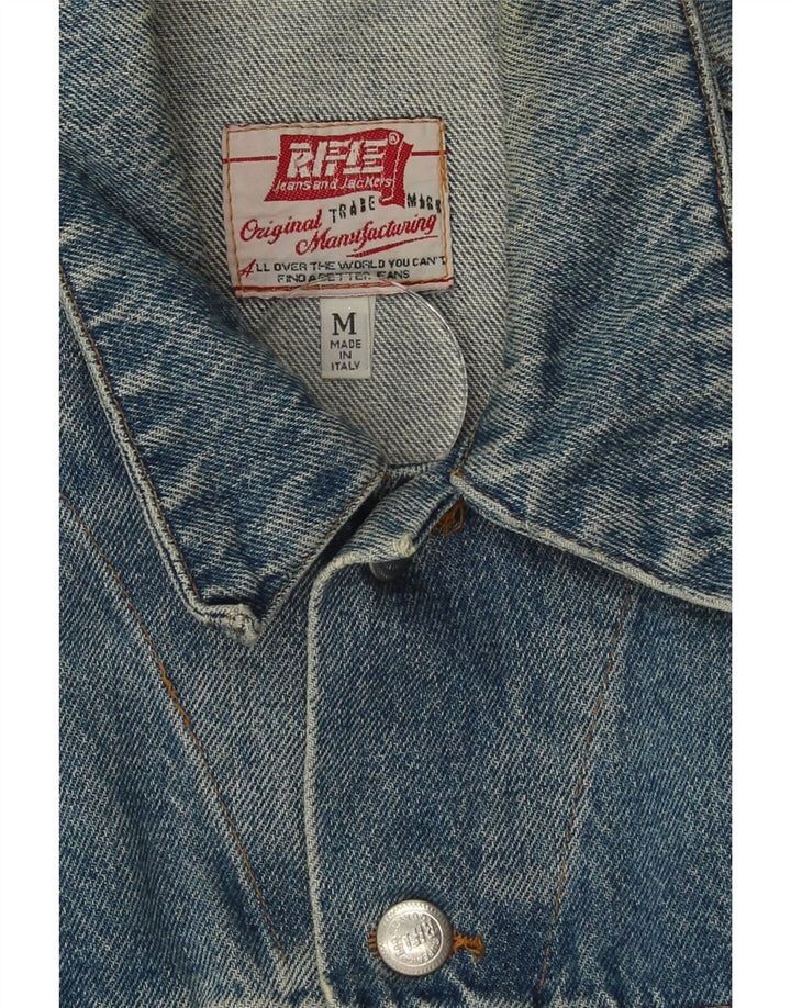 RIFLE Mens Denim Jacket UK 38 Medium Blue Vintage Rifle and Second-Hand Rifle from Messina Hembry 