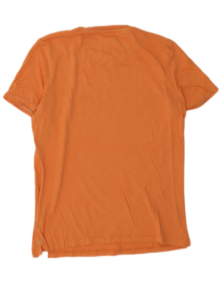 Męski T-shirt z grafiką Fat Face, średni pomarańczowy