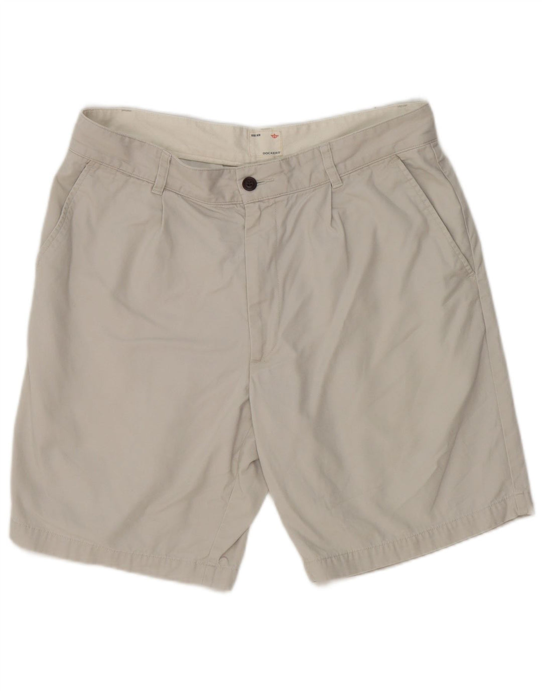 Męskie spodenki chino w kolorze khaki Dockers W34, duże, szare, bawełniane