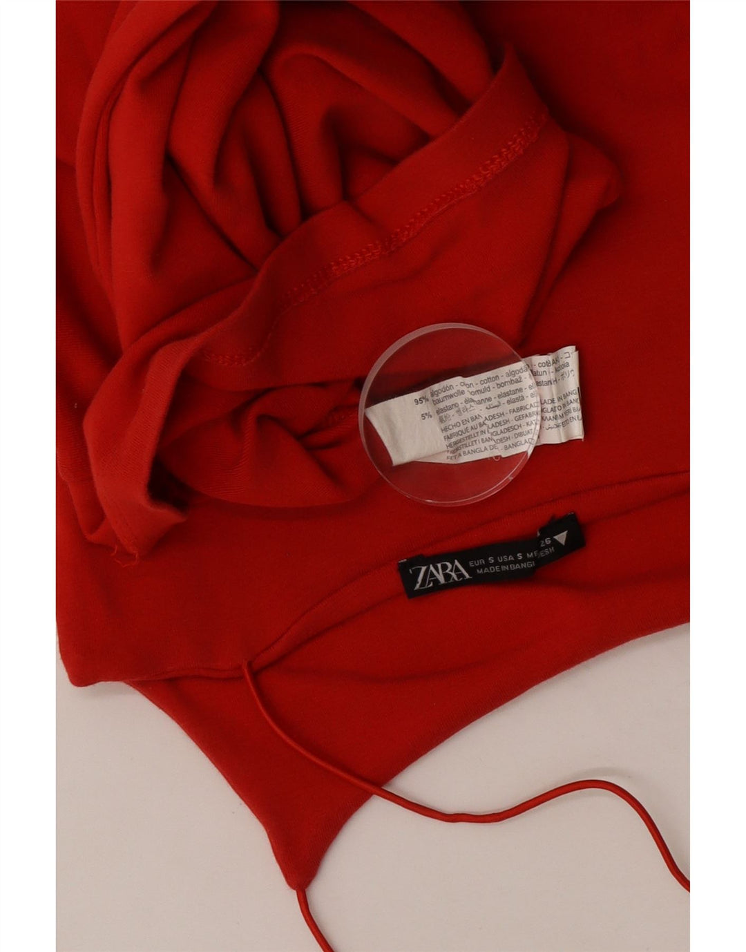Sukienka damska Zara UK 8 Small czerwona bawełniana
