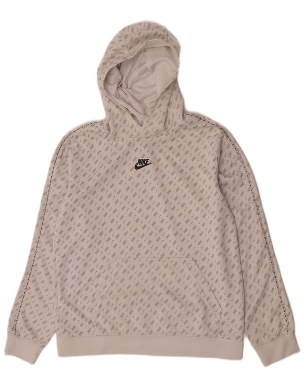 Chłopięcy sweter z kapturem Nike z grafiką 13-14 lat XL, biały, poliester