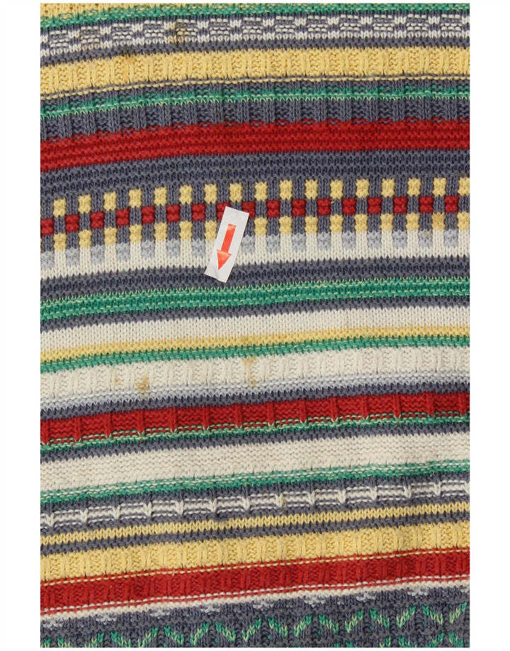 Damski sweter Camelot z dekoltem w kształcie litery V, UK 18 XL, wielobarwny, geometryczny retro