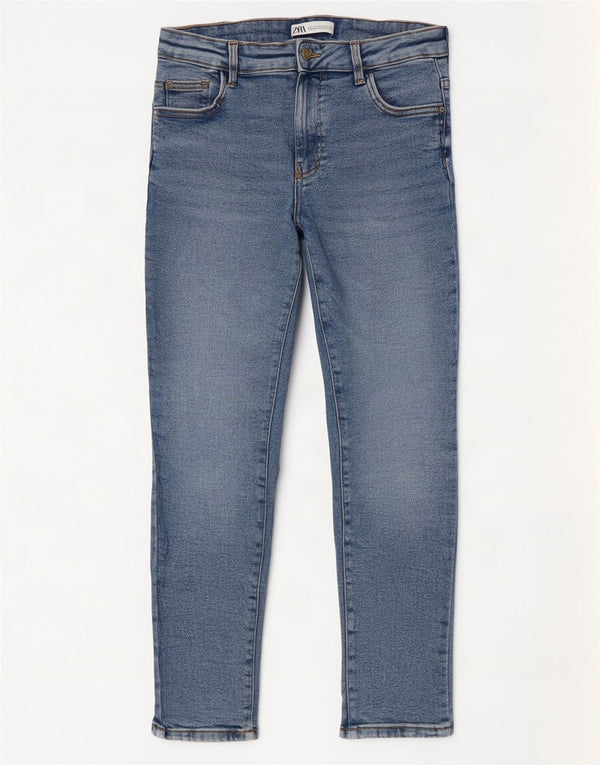 Damskie jeansy skinny Zara EU 42 Large W32 L26 Niebieskie bawełniane