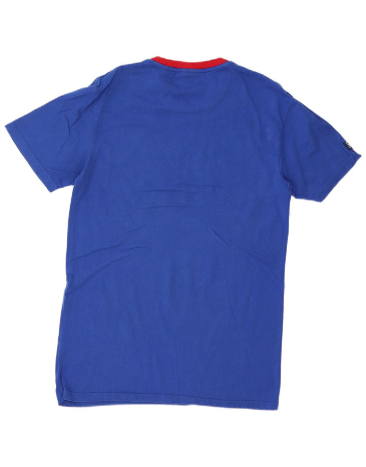 Męski T-shirt z grafiką Superdry, mały, niebieski, bawełniany