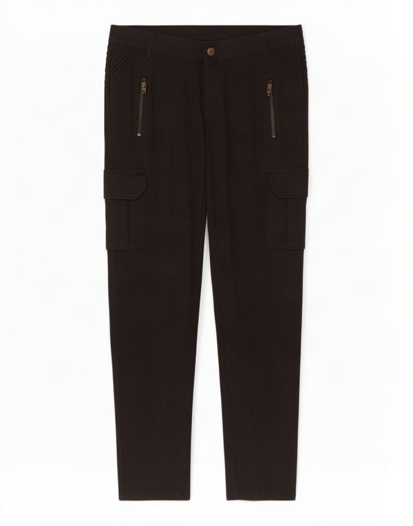 Spodnie damskie Zara Slim Cargo EU 40 Medium W30 L30 Czarna bawełna