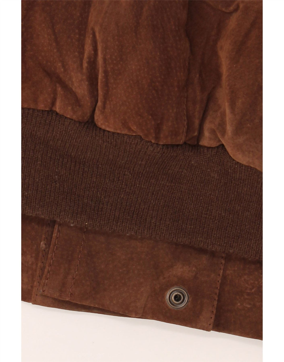 Vintage męska kurtka Sherpa Loose Fit UK 44 2XL Brązowa, geometryczna skóra