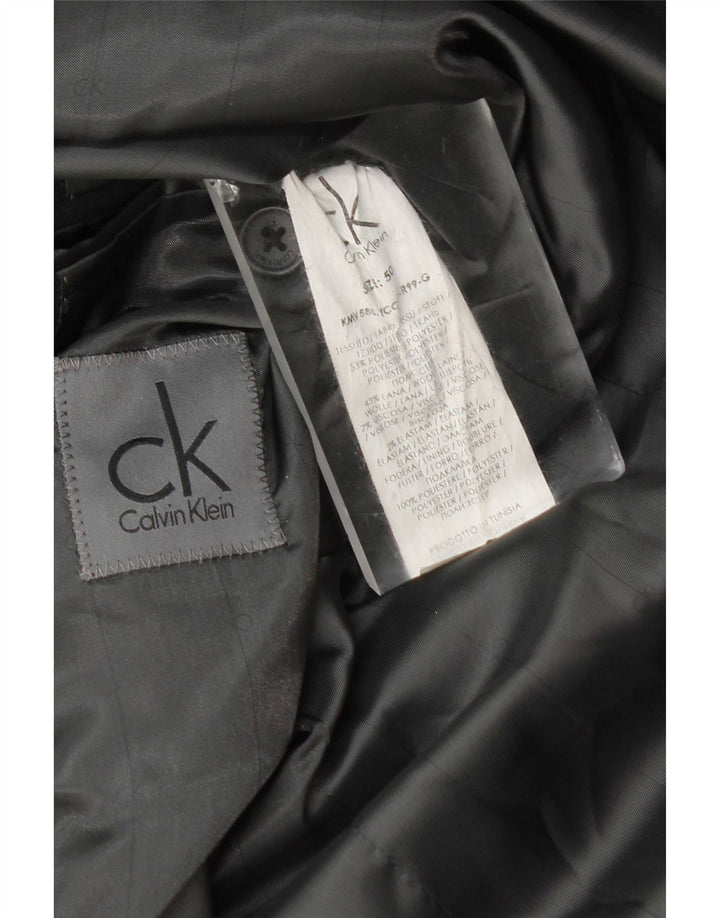 Męska marynarka zapinana na 1 guzik Calvin Klein IT 50 w duże czarne paski