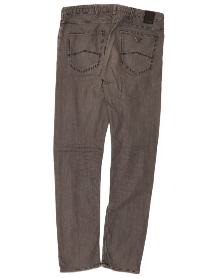 Męskie jeansy Armani W34 L32 Szara bawełna