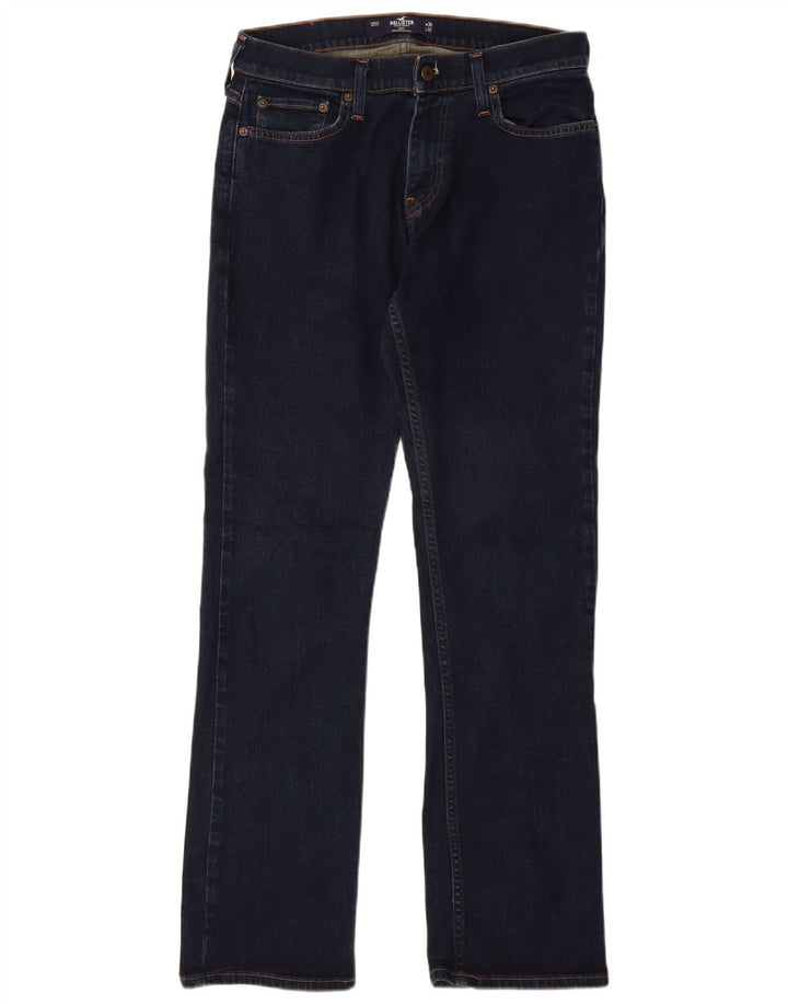 Damskie jeansy Bootcut HOLLISTER W30 L32 Granatowe, bawełniane