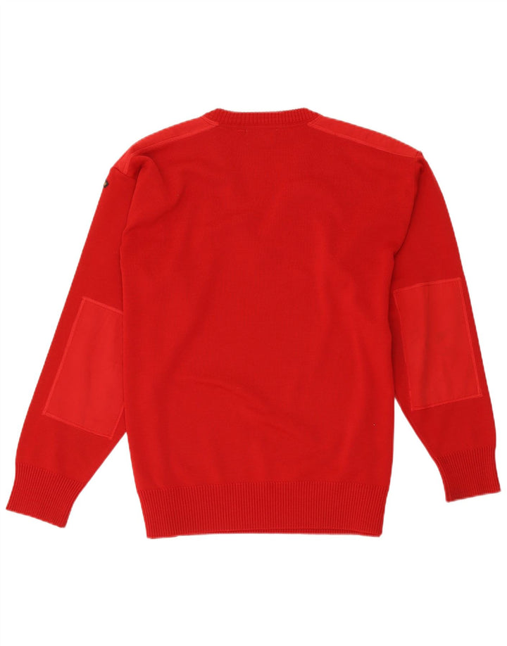 Męski sweter Paul & Shark z dekoltem w kształcie litery V, XL, czerwona wełna