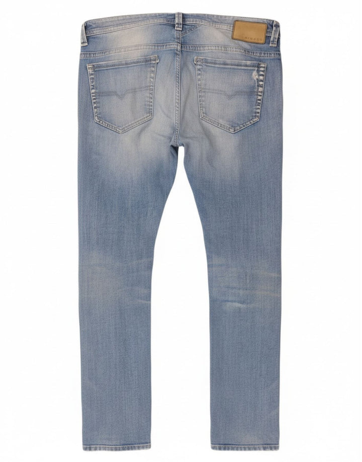 Diesel Męskie Thavar Slim Jeans W34 L32 Niebieskie bawełniane