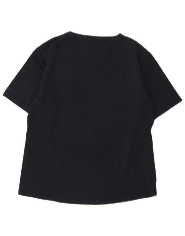 T-shirt damski Barbour Top UK 18 XL, granatowy, bawełniany