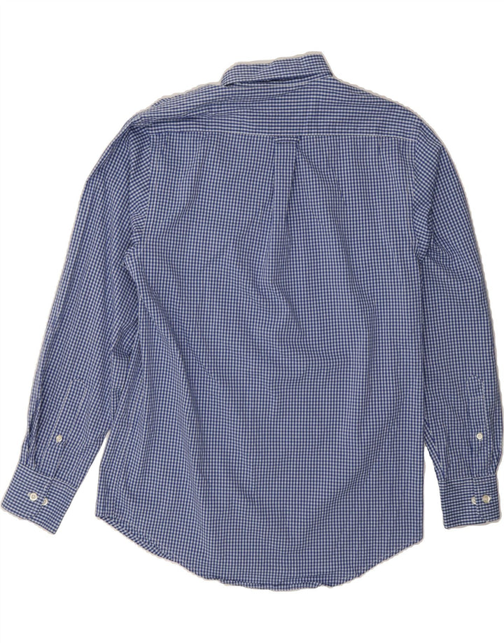 IZOD Mens Stretch Shirt Small Blue Gingham Cotton Vintage Izod and Second-Hand Izod from Messina Hembry 