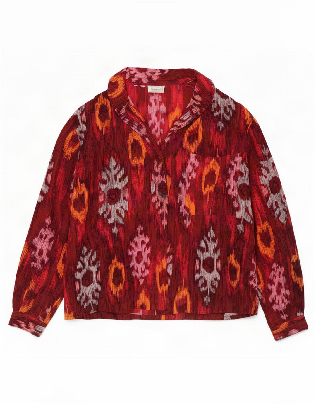 Bluzka damska Benetton UK 12 Medium Red Ikat