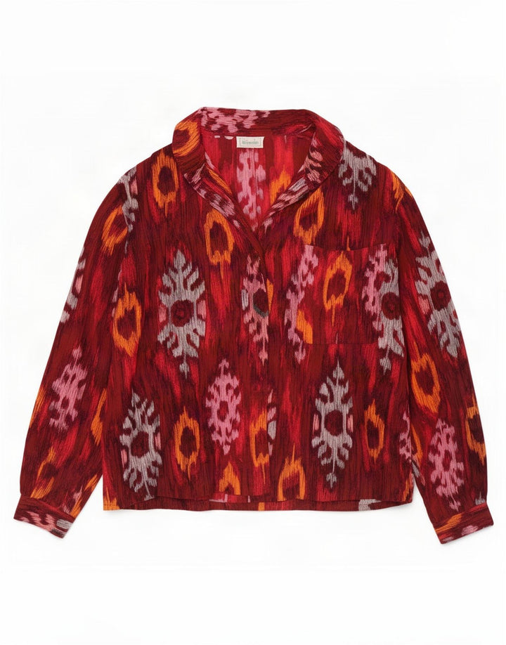Bluzka damska Benetton UK 12 Medium Red Ikat