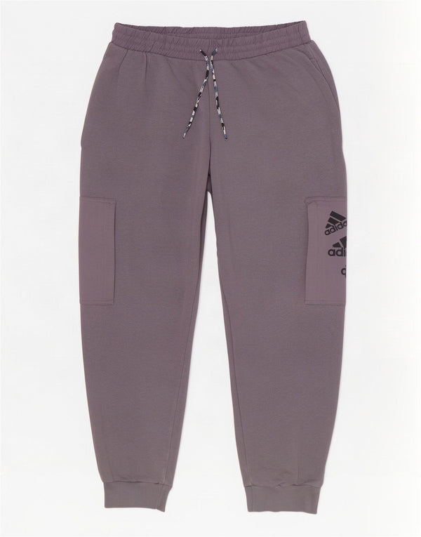 Męskie spodnie dresowe Adidas Graphic Cargo, średnioszare, bawełniane