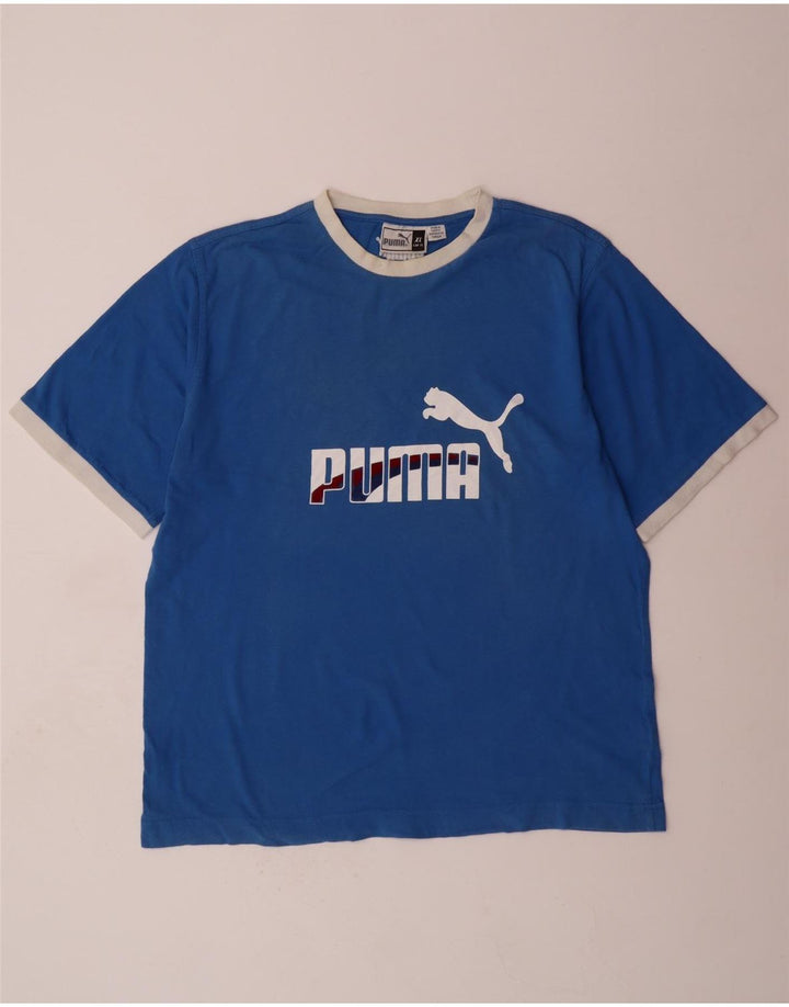 Męska koszulka z grafiką PUMA Top XL w kolorze niebieskim