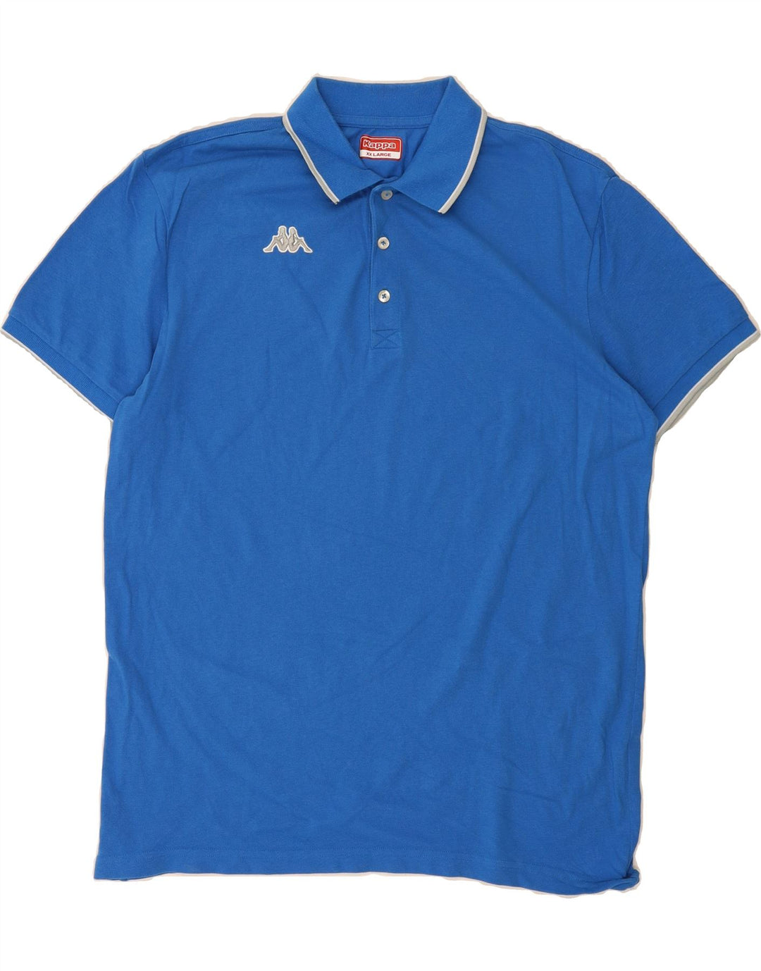 KAPPA Mens Polo Shirt 2XL Blue Cotton Vintage Kappa and Second-Hand Kappa from Messina Hembry 