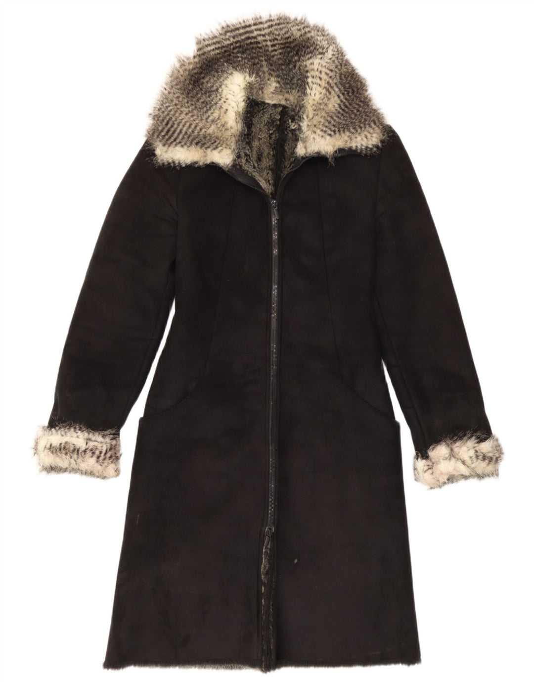 Vintage damski płaszcz Sherpa IT 40 Small Black
