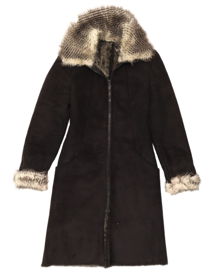 Vintage damski płaszcz Sherpa IT 40 Small Black