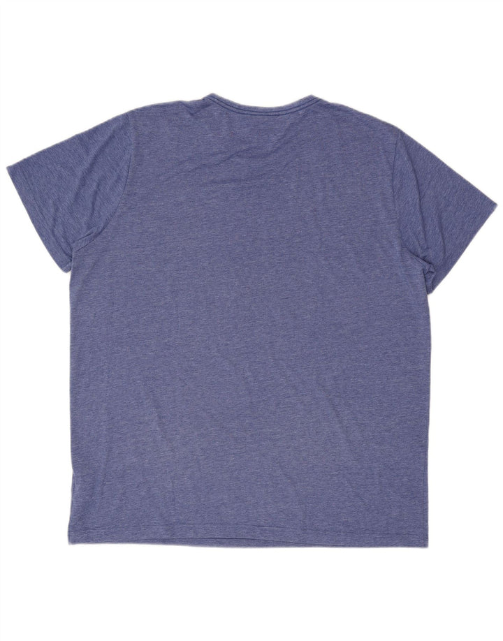 Męski T-shirt z grafiką Puma Top 2XL Niebieski, nakrapiany poliester