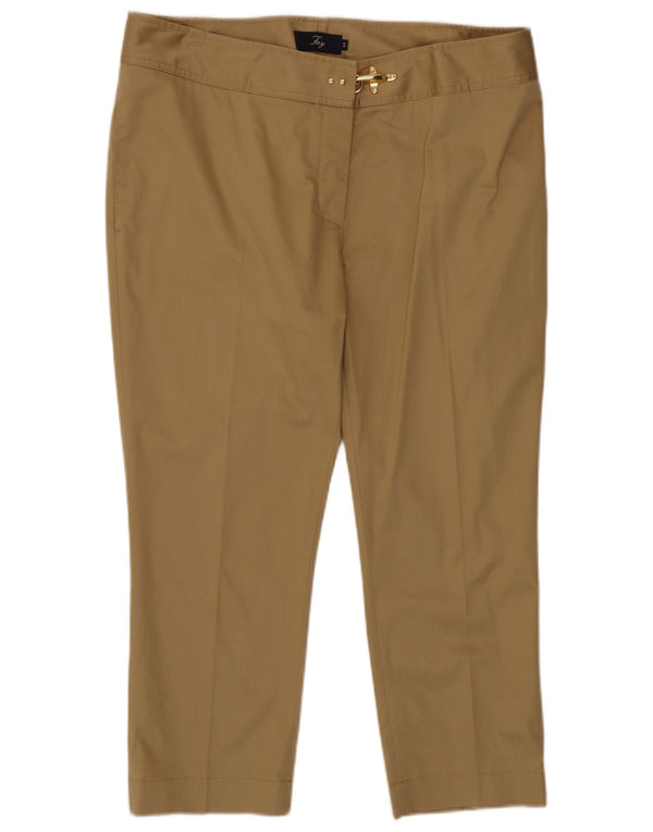 Spodnie damskie Fay Capri EU 48 2XL W36 L22 Beżowa bawełna