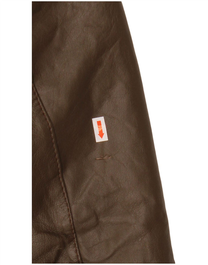 Męska kurtka skórzana VINTAGE UK 38 Średniobrązowa skóra