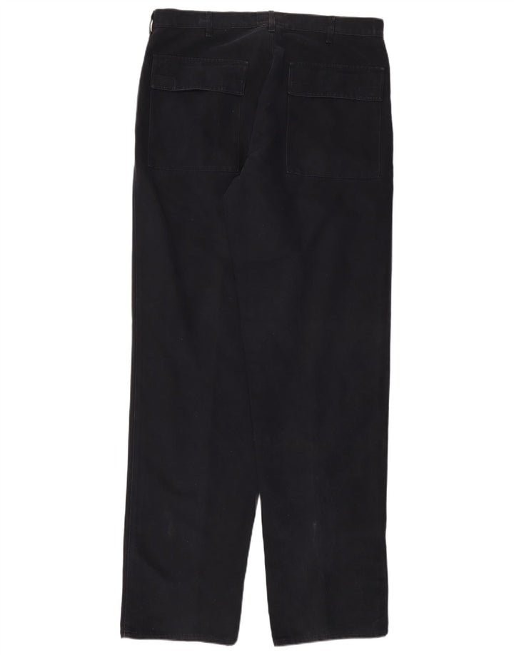 ARMANI Męskie proste spodnie chino EU 52 XL W36 L36 Granatowa bawełna