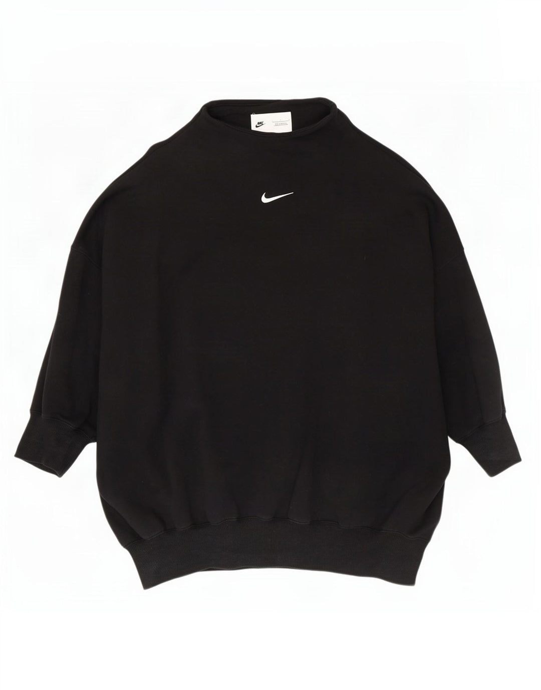 Damski sweter oversize Nike UK 16, duży, czarny, bawełniany