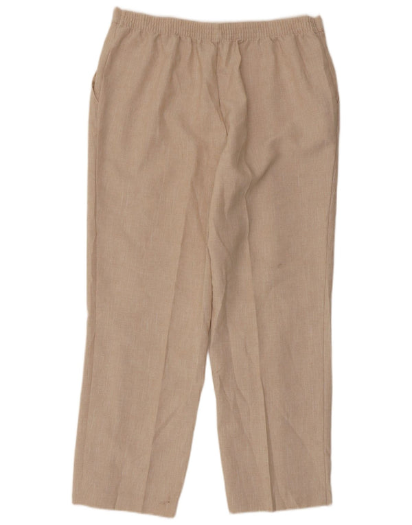 Marks & Spencer Damskie proste spodnie codzienne UK 16 duże W32 L26 beżowe