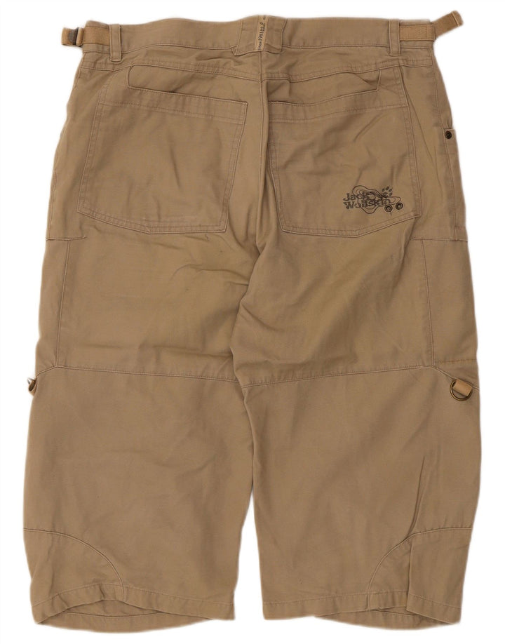 Męskie bermudy Jack Wolfskin Cargo W33, duże, beżowe, bawełniane