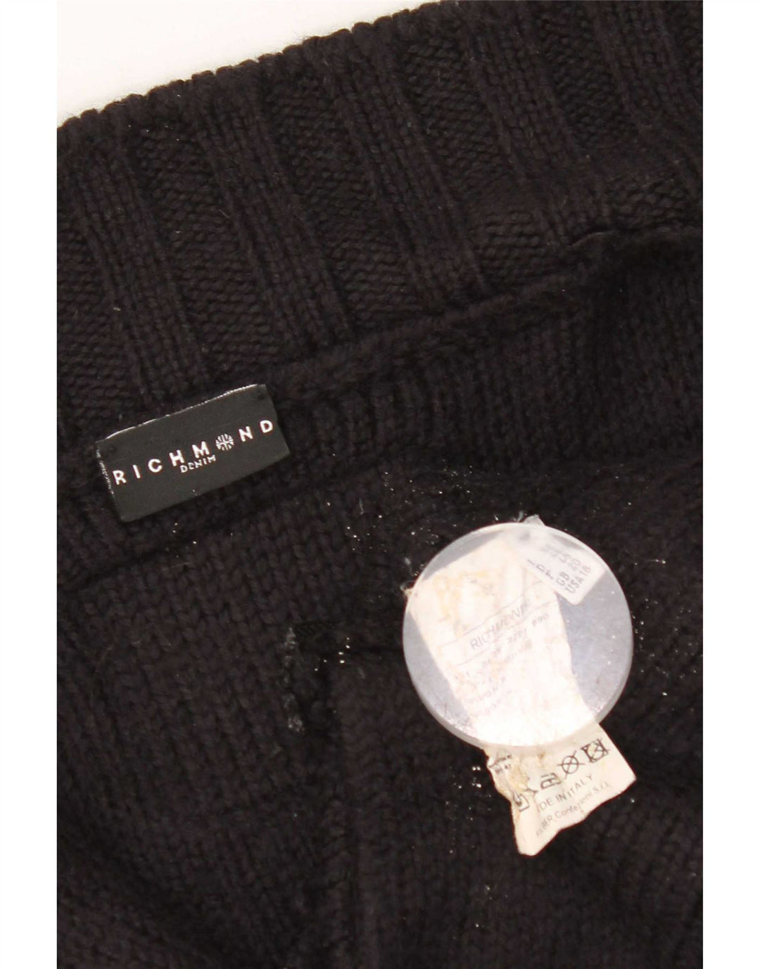 Sweter damski Richmond Cardigan UK 20 2XL Czarna wełna