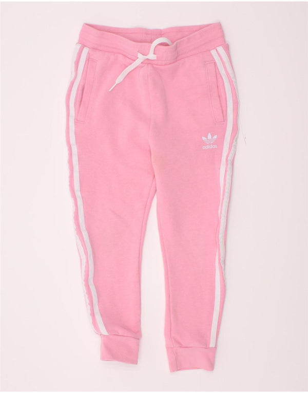 Adidas Dziewczęce Spodnie Dresowe Joggery 5-6 Lat Różowe Bawełniane