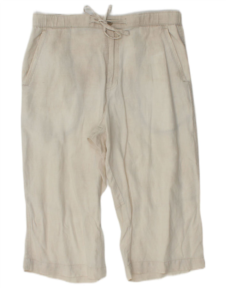 MARKS & SPENCER Męskie bermudy Blue Harbor W32 Średni beż lniany