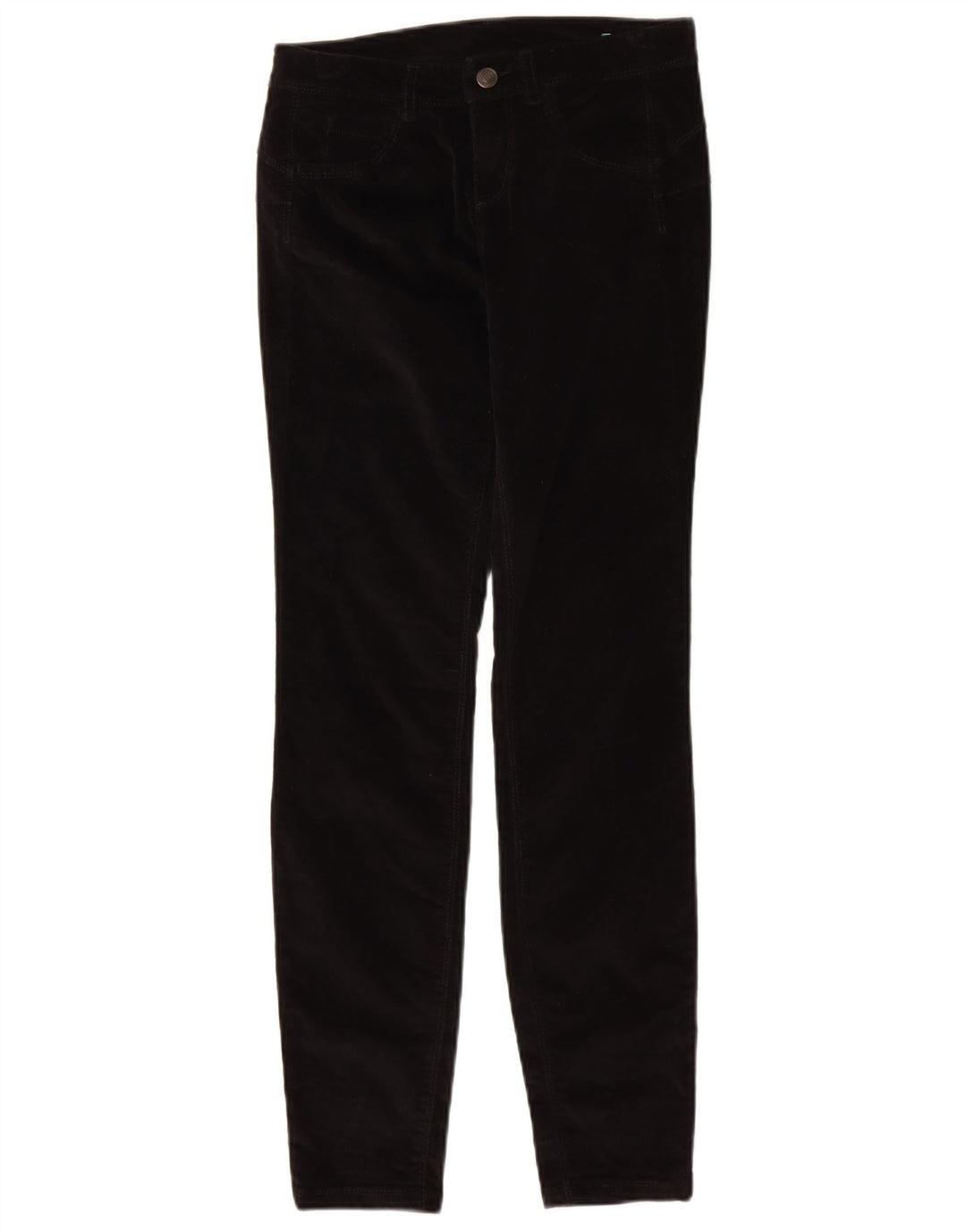 Wąskie spodnie sztruksowe BENETTON W26 L29 czarne