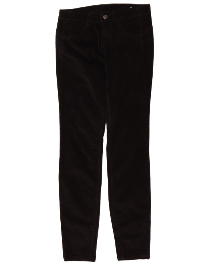 Wąskie spodnie sztruksowe BENETTON W26 L29 czarne