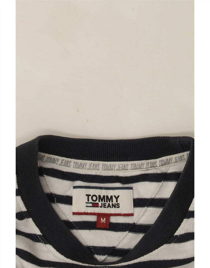 T-shirt męski Tommy Hilfiger w średnie białe paski