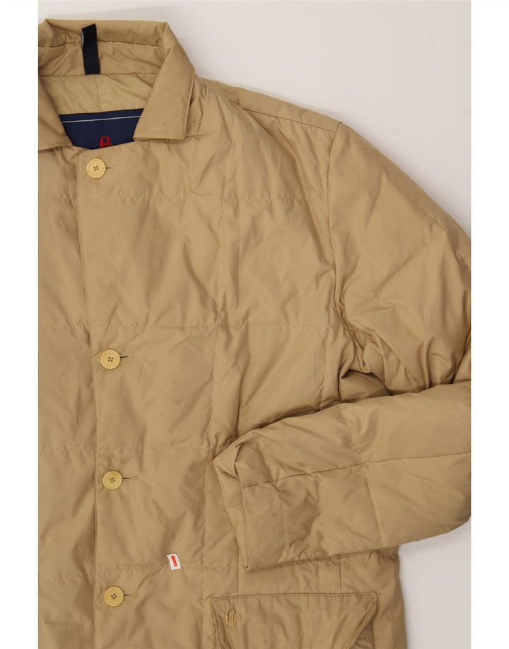 CONTE OF FLORENCE Mens Bomber Jacket UK 42 XL Beige Polyester Vintage Conte of Florence and Second-Hand Conte of Florence from Messina Hembry 