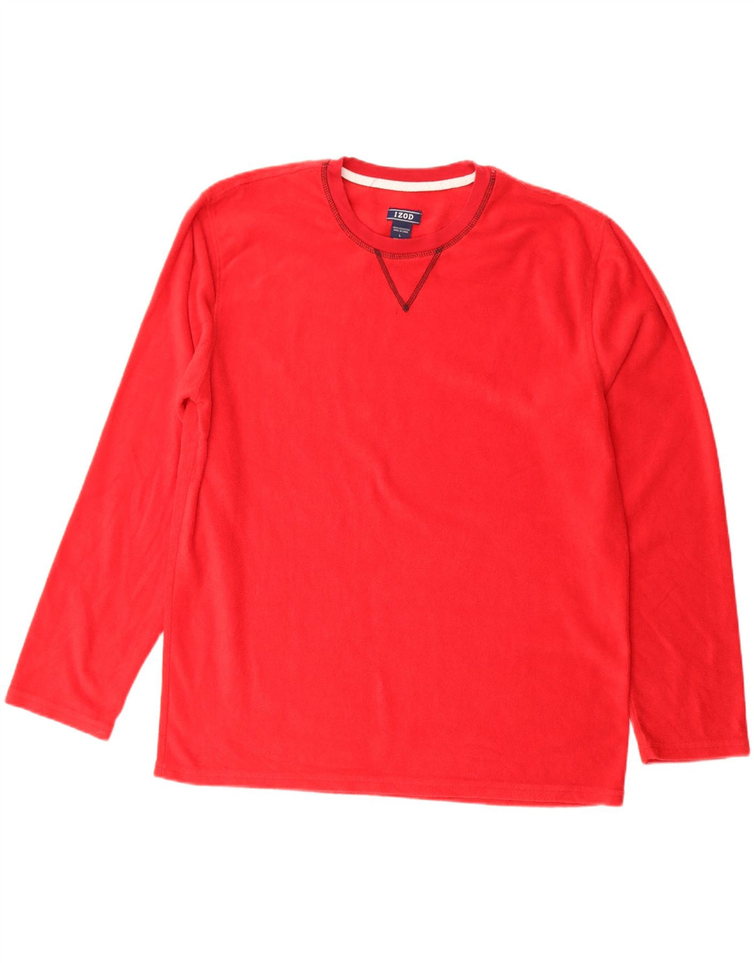 Męski sweter polarowy IZOD, duży, czerwony, poliester