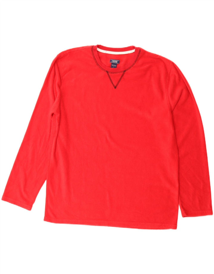 Męski sweter polarowy IZOD, duży, czerwony, poliester