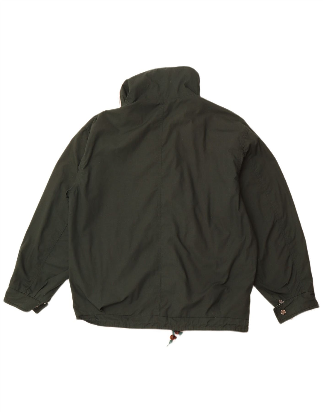 W rolach głównych męska, luźna, dwustronna kurtka z kapturem UK 38, średnia beżowa bawełna