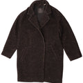 Damski płaszcz oversize Levi's UK 10, mały, czarny, poliester w jodełkę