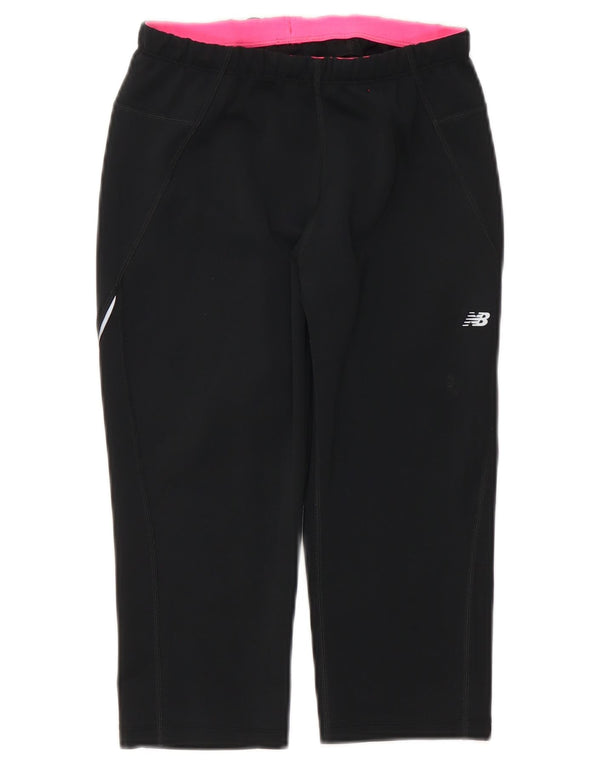 Damskie spodnie dresowe New Balance Capri UK 12, średni czarny poliester