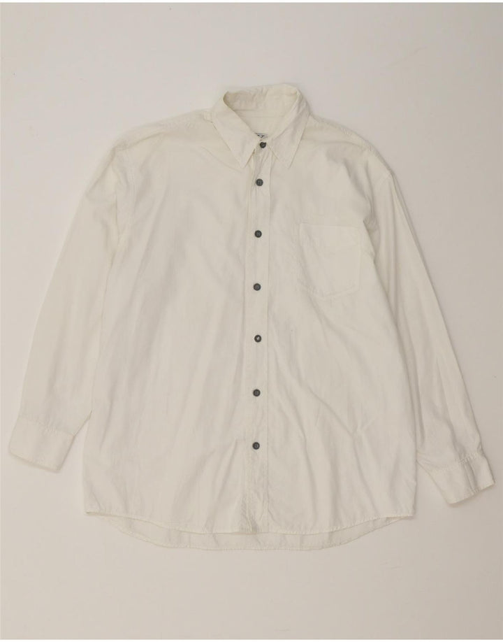 CALVIN KLEIN JEANS Mens Shirt Large White Vintage Calvin Klein Jeans and Second-Hand Calvin Klein Jeans from Messina Hembry 