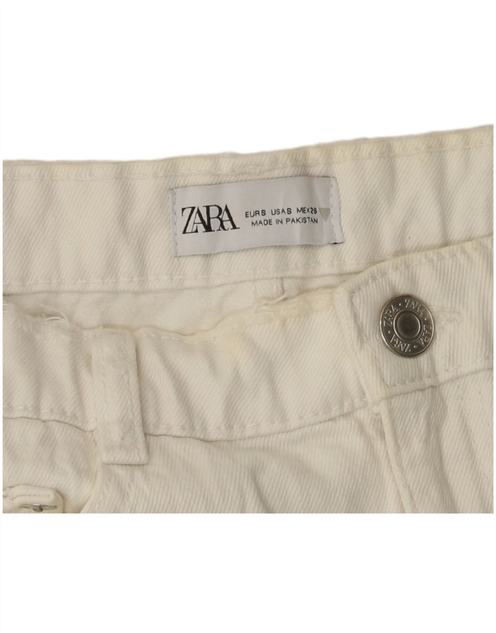 Damskie spodenki jeansowe Zara małe W26 białe