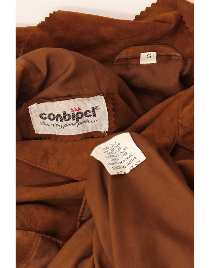 Conbipel Damska oversize'owa marynarka zapinana na 3 guziki UK 10 Small Brown