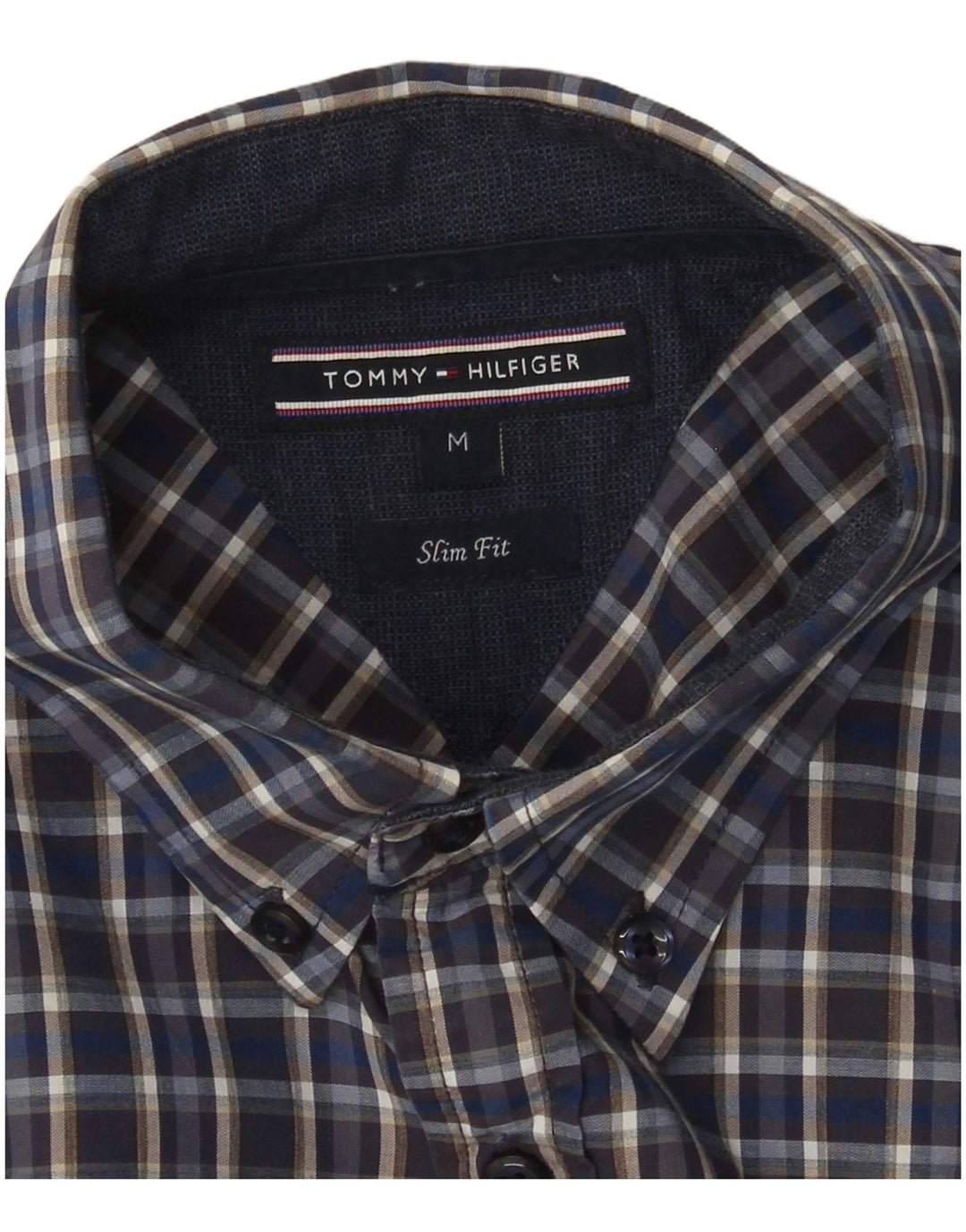 Męska koszula slim fit Tommy Hilfiger w średnią niebieską kratkę